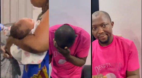 Man Arrested For Allegedly B3ating His Wife Four Days After Welcoming Their Baby (Video)